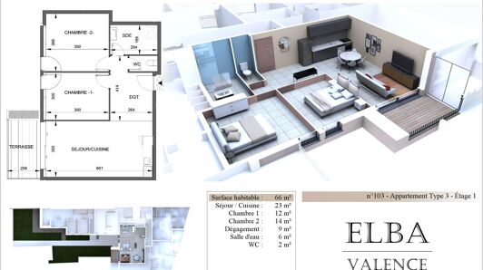 Appartement à vendre à Valence - Faventines