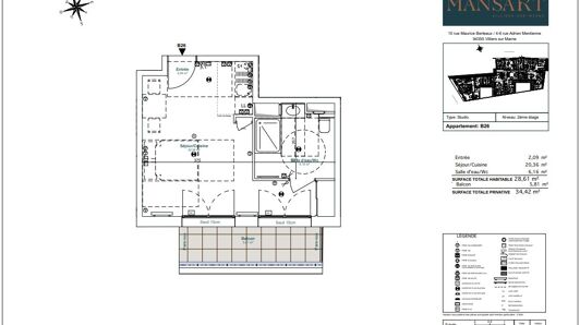 Appartement à vendre à Villiers-sur-Marne - Centre-ville